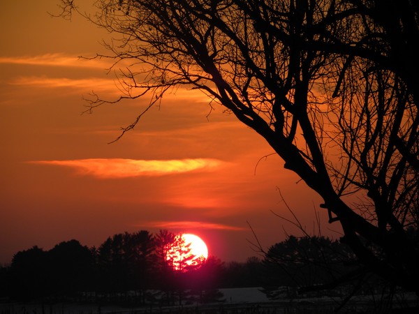 Sunset in Oxford, wisconsin