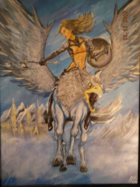 Helena and a hippogriff