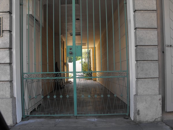 Entrance to Nick Cage's french quarter home