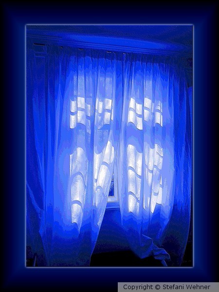 morning view in blue