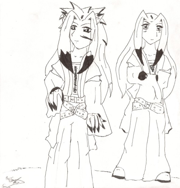 Hanyou and a girl.