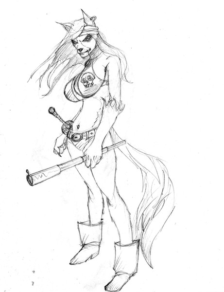 furcadia pirate with telescope