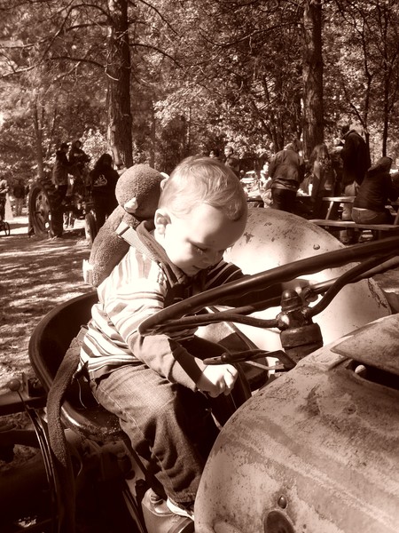 Boy meets tractor..