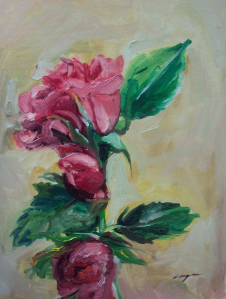 Flowe,r Oil Painting, Impressionist style