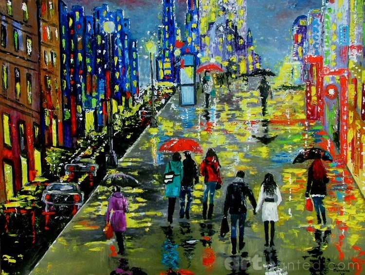 Rain in the city