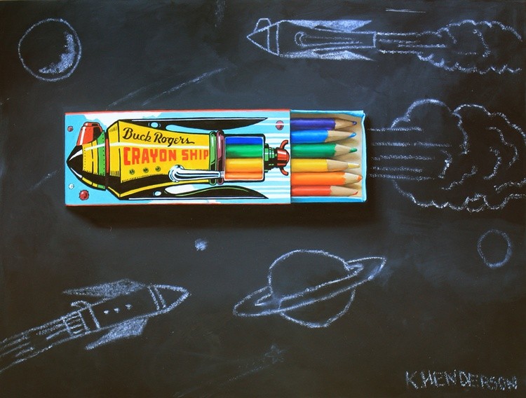 Buck Rogers Crayon Ship by K Henderson