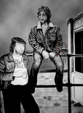 DRAWING PORTRAIT JOHN LENNON AND BEATLES LIFE STORY AND MARK DAVID CHAPMAN KHALED3KEN (49)
