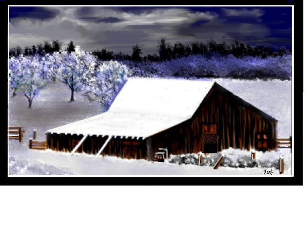 Winter Barn
