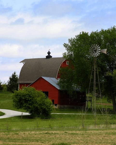 Country Barn and Windmill