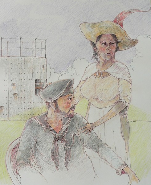 day after sea battle,Monitor, sailor an wife