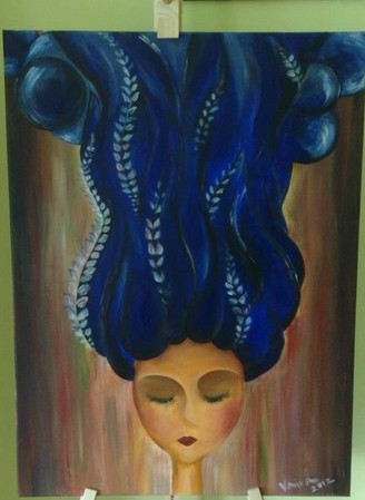 blue hair