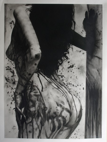 Nude Girl Splattered with Paint