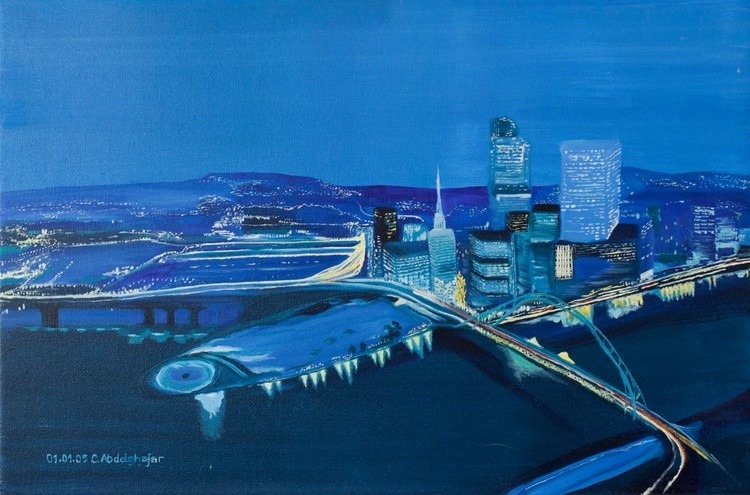 Skyline at night from Pittsburgh, Pennsylvania
