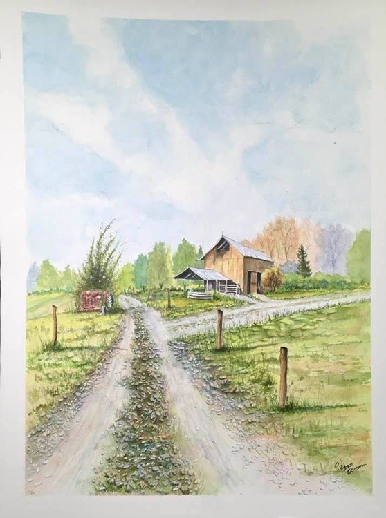 Rustic Shed and Tractor
