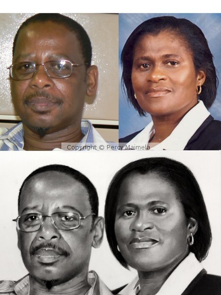 photo vs drawing by Percy Maimela