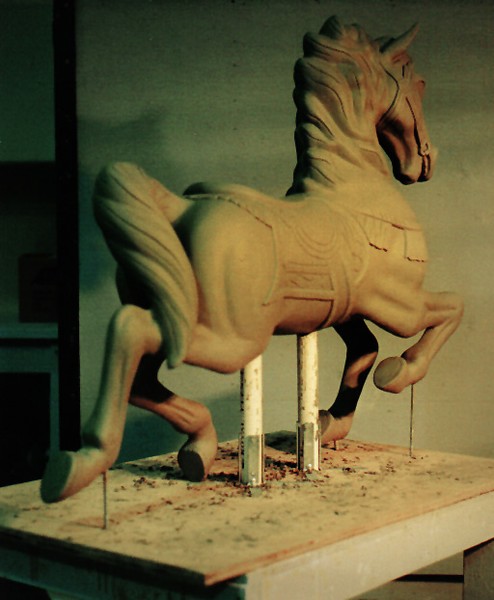 Carousel Horse 3/4 rear view
