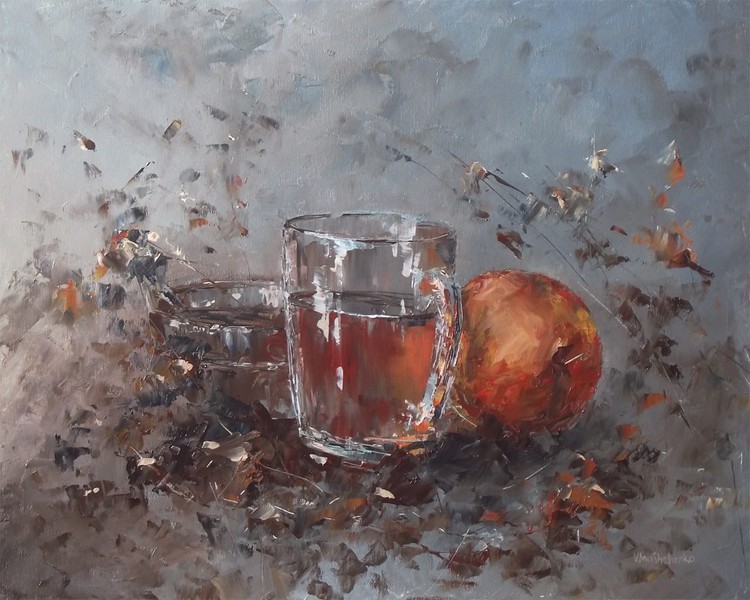 Tea in a glass cup