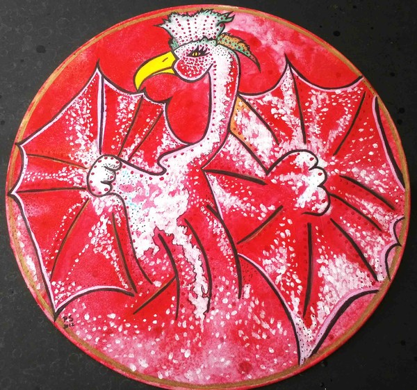Red Fantasy Bird