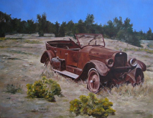 English red old car