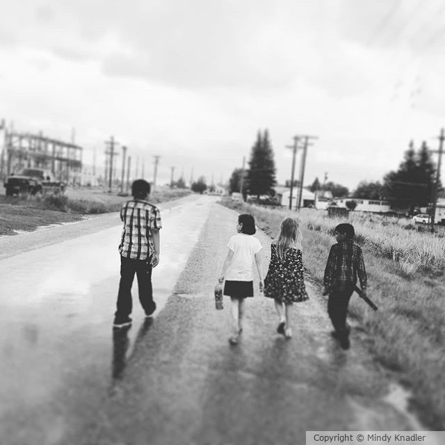 walking in the rain