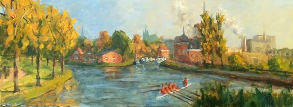 Vliet rowers on a fall sunny evening