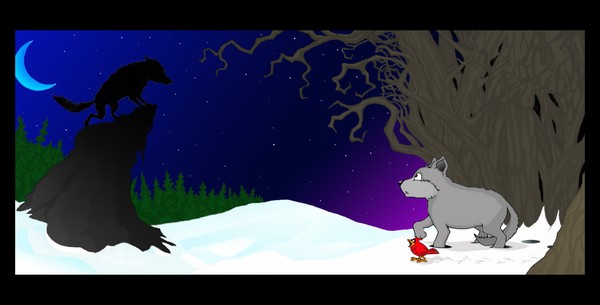 Lost Wolf Cub - Childrens Book 2 Pg. Spread #2