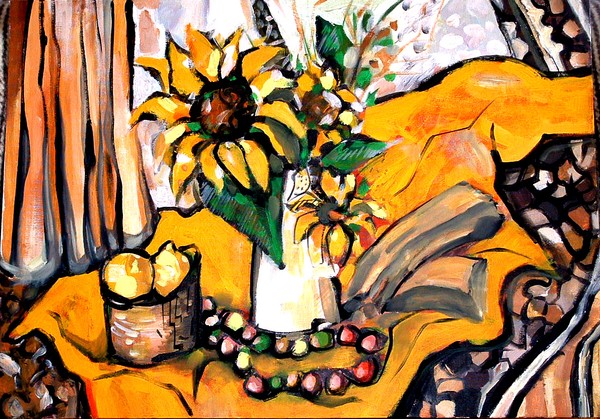 still life with sunflower