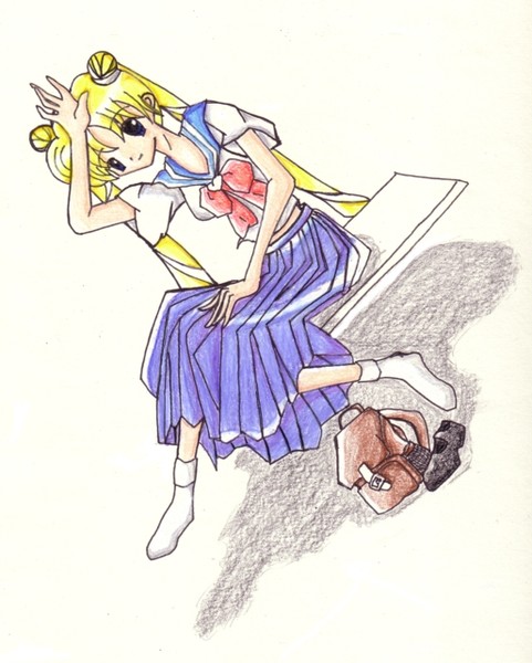 Usagi on the floating bench