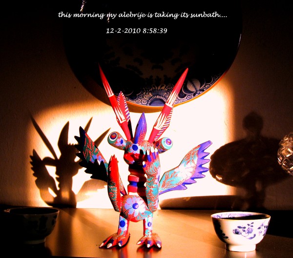 My alebrije is taking its sunbath