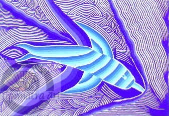 Dolphin Series.Blue.ACEO