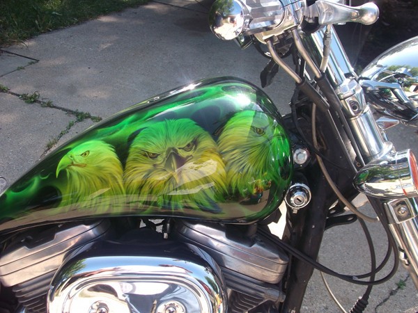 airbrushed harley greenkandypaint (2)