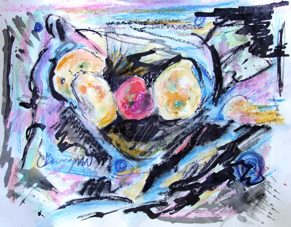 Still Life with Pears and Tomato