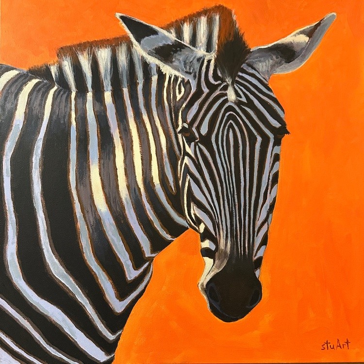 Black, White and Orange