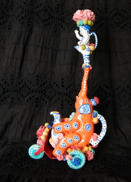 Elephant Naughty Teapot  'Wee Wee Spot of Tea'