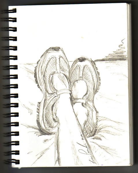 sketch of shoes