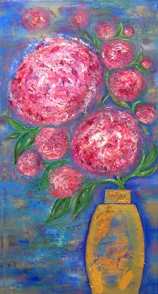 Vase of Peonies