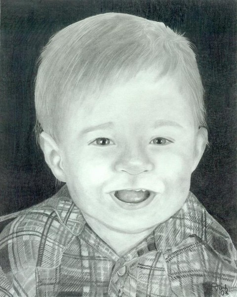 Baby Portrait in Graphite