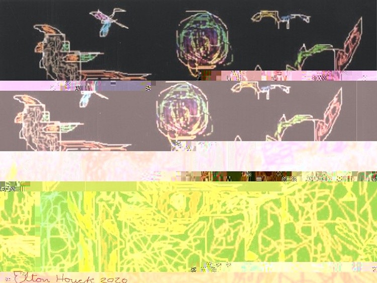 CHILDHOOD NIGHT VISITORS the nightmare never ends (c) 2020 elton houck. digital art