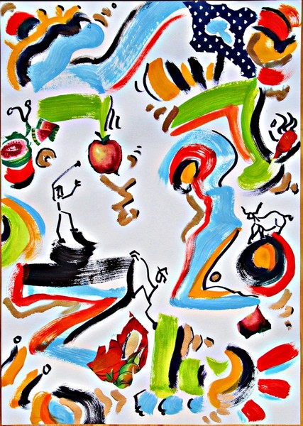 Composition XV - fight for food