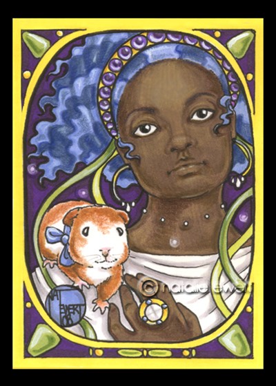 Two Blues Nouveau And Guinea Pig