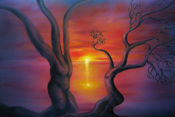 Sunset Dance oil painting