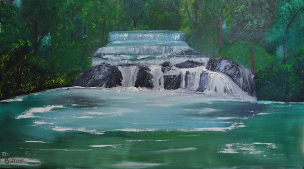 Waterfalls between the Trees