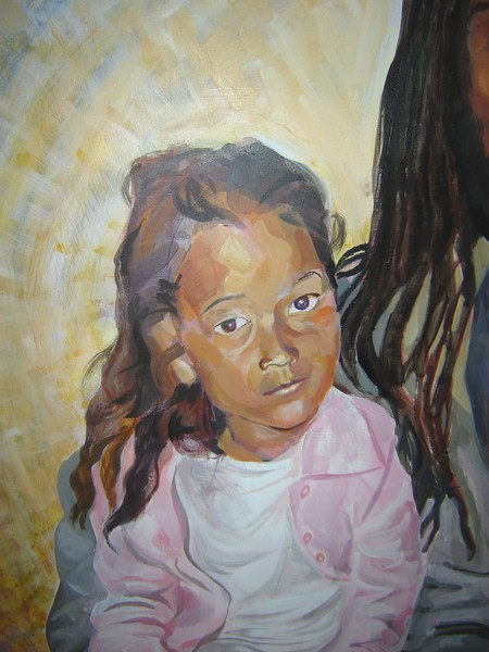 detailof portrait,Father and Dawtas