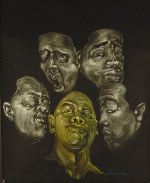Voices, 24x30 Canson Black