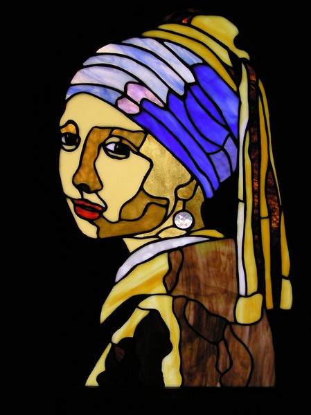 Girl with the pearl earring (black background)