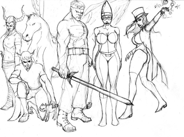 some of the seven soldiers of victory gather