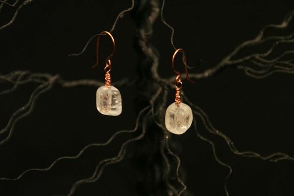 Ice flake Quartz earrings