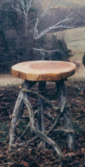 sycamore table with syc. slab top