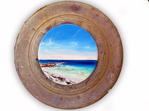 Surf Beach Round Port Neill original oil painting