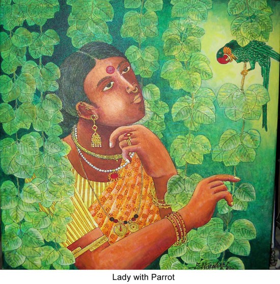 Lady with Parrot